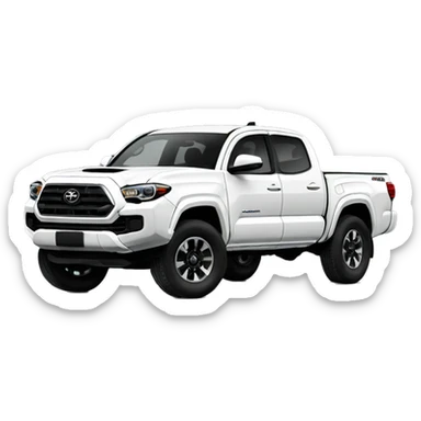 Toyota Tacoma white sticker