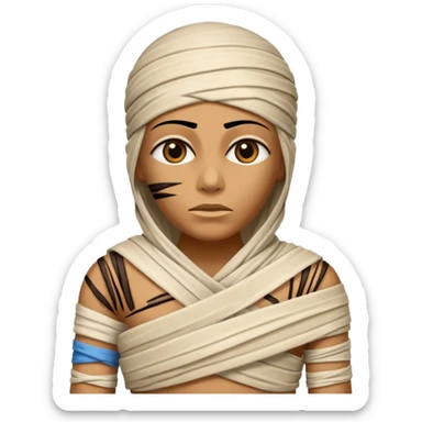 halloween mummy egyptian blood stains  sticker