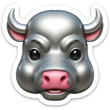 Bull emogi ,make it cool  sticker