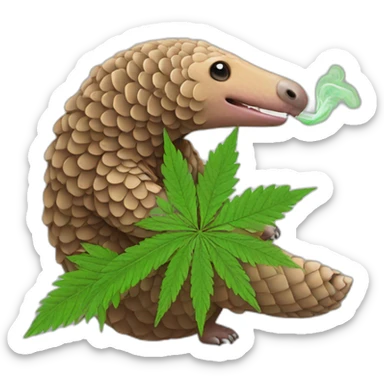 pangolin smoke marijuana sticker