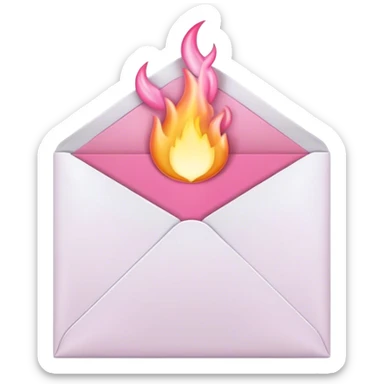 white envelope with pink heat sticker