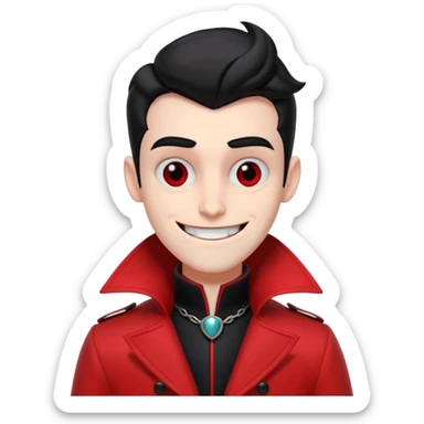 Alastor from Hazbin hotel, smiling sticker