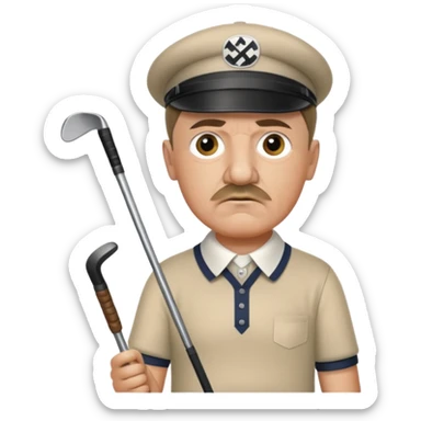Adolf Hitler playing golf sticker
