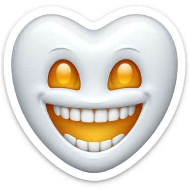 Toothed smile sticker