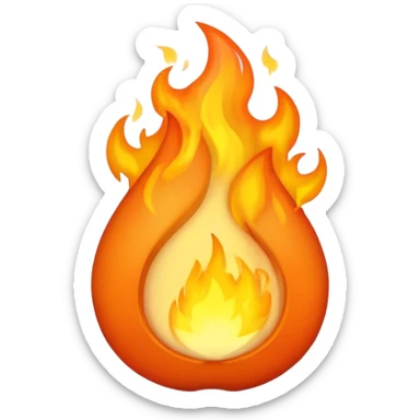 Fire burning in the stomach sticker