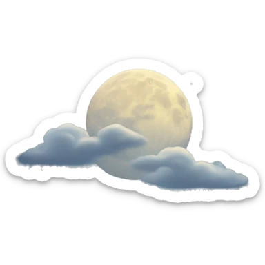 moon on the sky background sticker