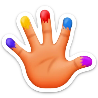 Finger painter sticker