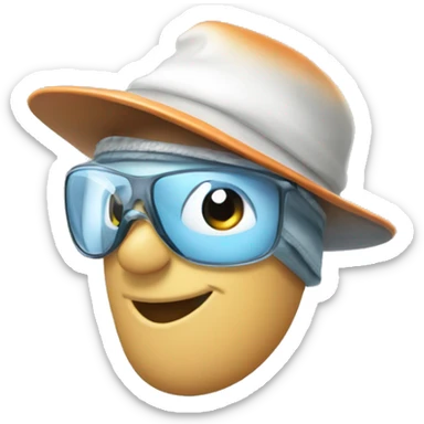 golfinho com boné sticker