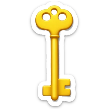 The key is yellow sticker