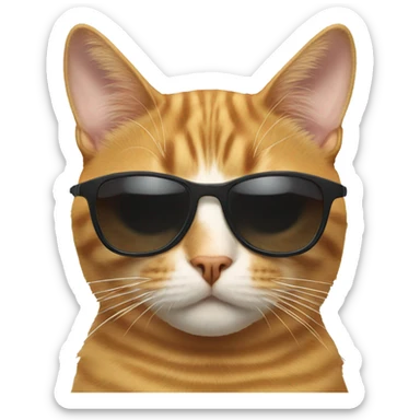 Cat with sunglasses sticker