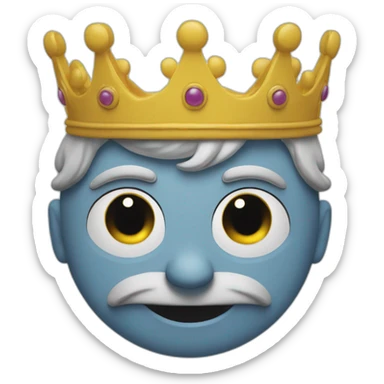 Omer simson avec une couronne sur la tete sticker