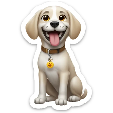 Dog happy sticker