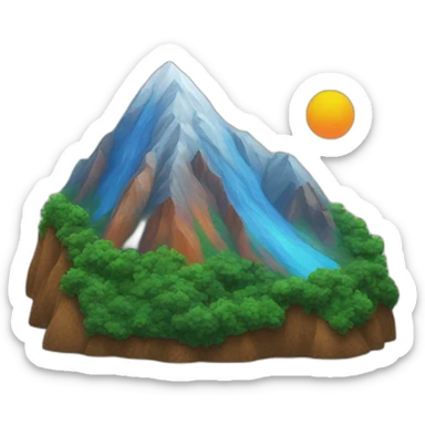 Mountain With colors autism sticker