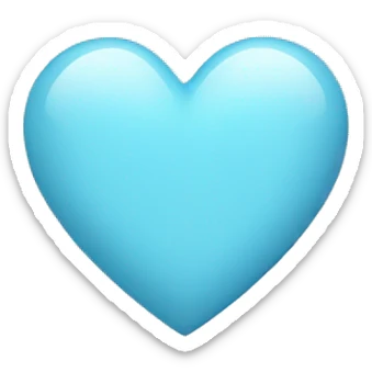 Baby blue heart  sticker