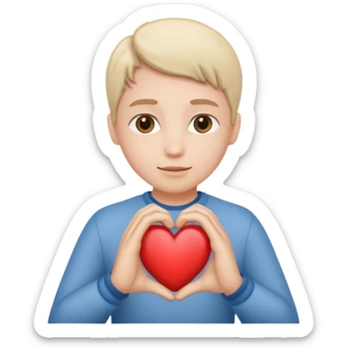 Saludo de manos en forma de corazón  sticker