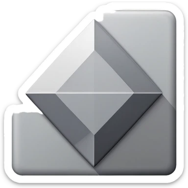 rhombus icon grey sticker