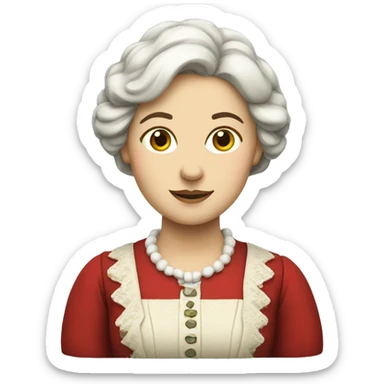 Welsh lady in traditional Welsh outfit sticker
