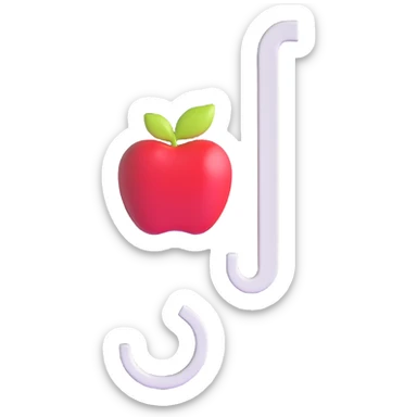 sleek white wall hook for coats with apple-inspired design sticker