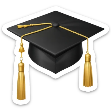 a graduation cap sticker