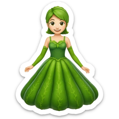 zucchini woman sticker
