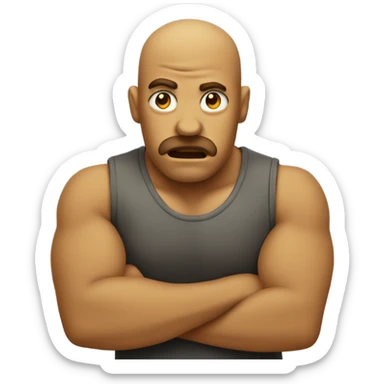 mad crossing arms  sticker