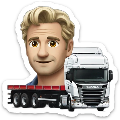 Peinture du film GENTELMEN sur un scania v8 sticker
