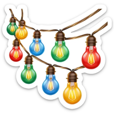 Foco de luces navideñas sticker