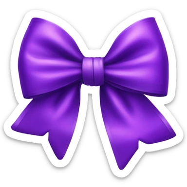 Purple bow sticker