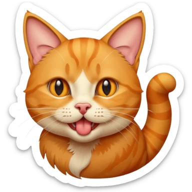 chat qui tire la langue sticker