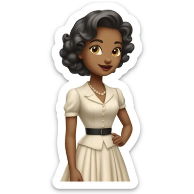 Vintage classy girl sticker