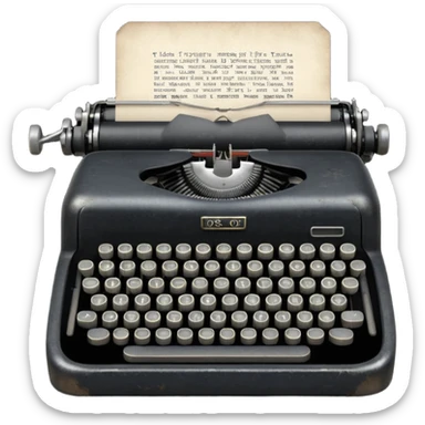 Old typewriter sticker