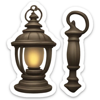 antique lantern sticker