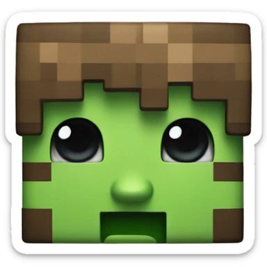 minecraft logo apple emoji sticker