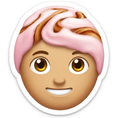 light pink cinnamon roll without a face sticker