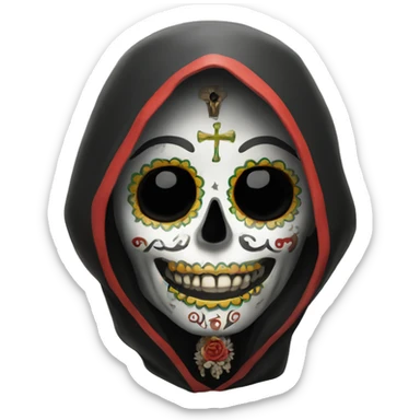 santa muerte smiling sticker
