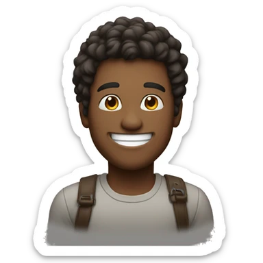 hombre joven sonriendo sticker