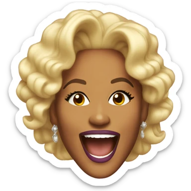 rupaul laughing sticker
