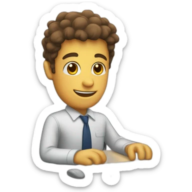 Trabalhando com computador sticker