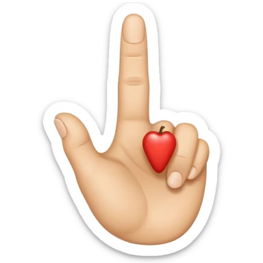 “Emoji-style hand making the letter ‘L’, with the index finger slightly curved. Clean, simple design, smooth shapes, neutral skin tone. White or transparent background, high resolution.” sticker