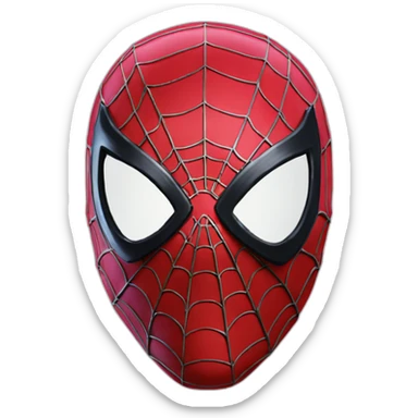 the amazing spider-man 2 mask, red sticker