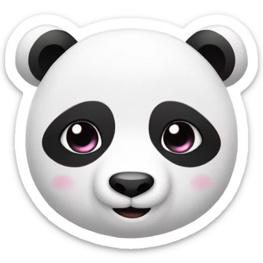 Panda with heart eyes sticker
