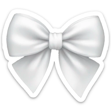 White bow  sticker