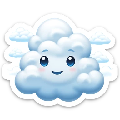 blue sky with clouds sticker