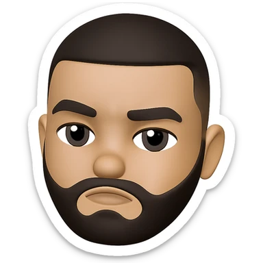 Convert this person into a 3D emoji in the Apple style, keeping the facial features and expression, with a smooth, rounded, cartoon-like look. Remove the background. The style should resemble Apple emojis with a 3D effect. sticker