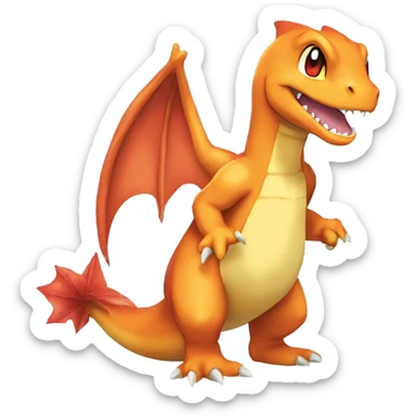  Charmander-Charmeleon-Charizard-Fakemon Full body sticker