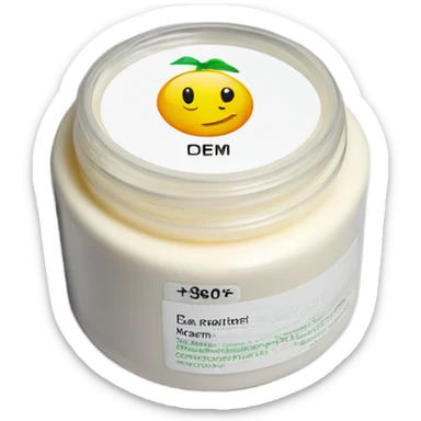 body moisturizer cream pot with label sticker