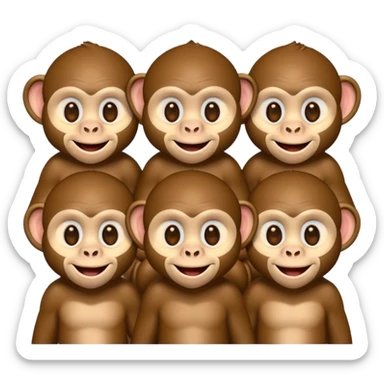 Cinco monitos salta en la cama uno se cayó se golpeó la cabeza mamá llamo al doctor ye le doctor dijo no más monos saita em la cama sticker