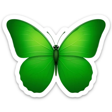 Green butterfly sticker