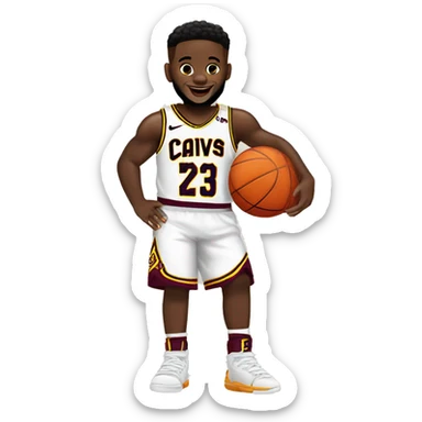 lebron james son bronny james with basketball outfit sticker
