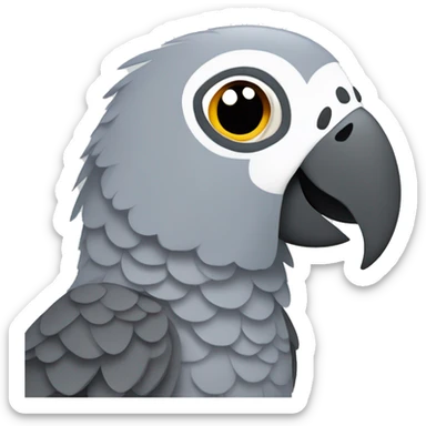 African grey parrot  sticker